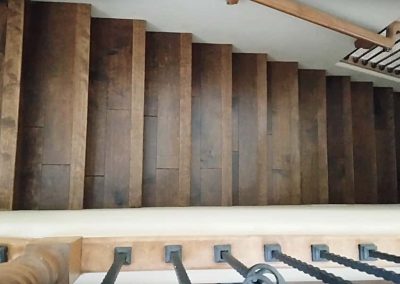 Hardwood installation - Stairway area