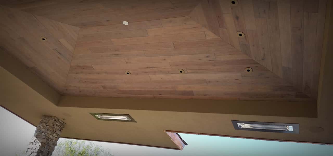 Wood ceiling installation